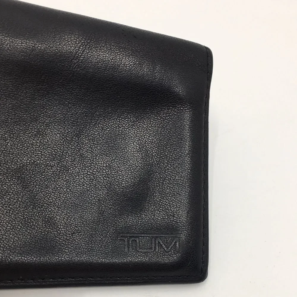 TUMI - Slim Card Case - Black Leather